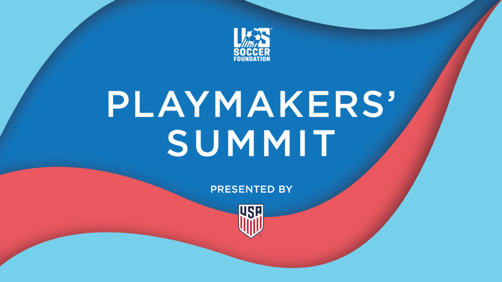A graphic that says Playmakers' Summit presented by US Soccer